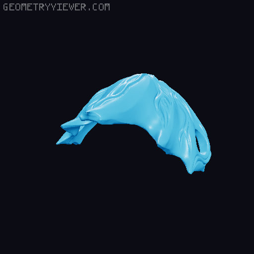 Leaf Hair Pin 3D model thumbnail