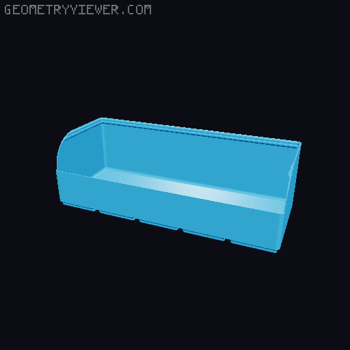Gridfinity rouded bins collection all sizes 3D model thumbnail