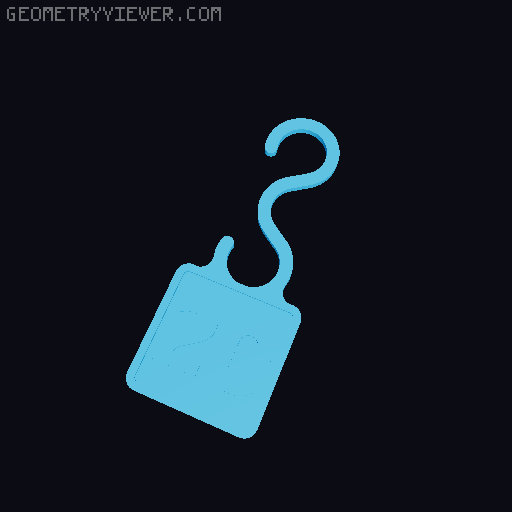 Cable tags with numbers 3D model thumbnail