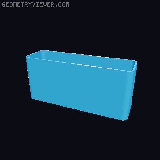 Bin for Ikea skadis - 564 models - hooks need support 3D model thumbnail