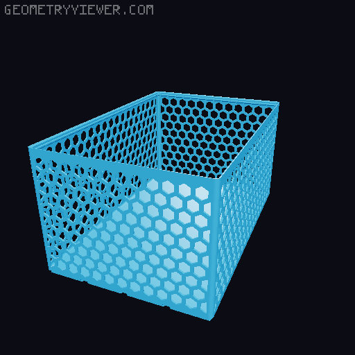Gridfinity Hex Bins all sizes 3D model thumbnail