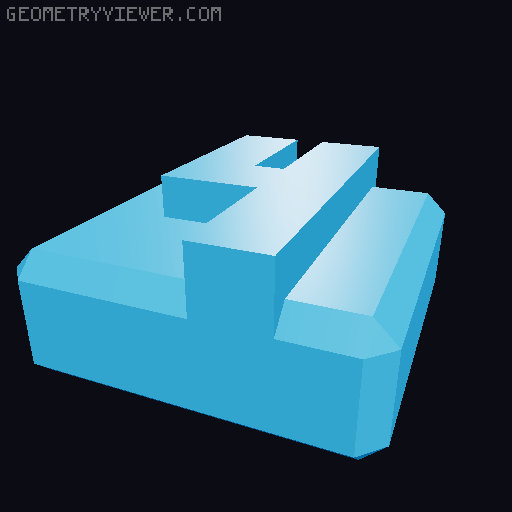 PrintABlok:WritersBloks interlocking letter blocks 3D model thumbnail