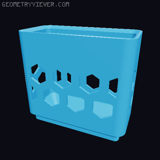 Gridfinity Hex Bins Light all sizes 3D model thumbnail