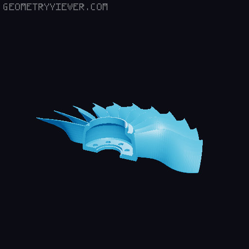 3D Printable Jet Engine 3D model thumbnail