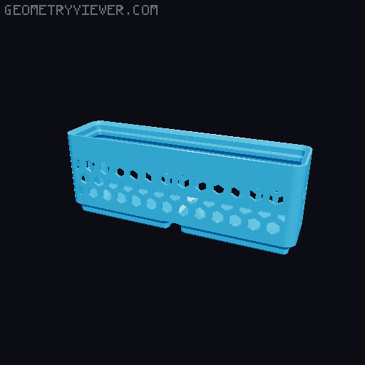 Gridfinity Hex Bins Light all sizes 3D model thumbnail