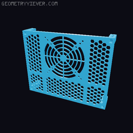 Modular 10 Inch Server Rack - Reworked 3D model thumbnail