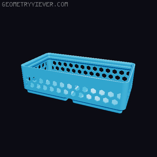 Gridfinity Hex Bins Light all sizes 3D model thumbnail
