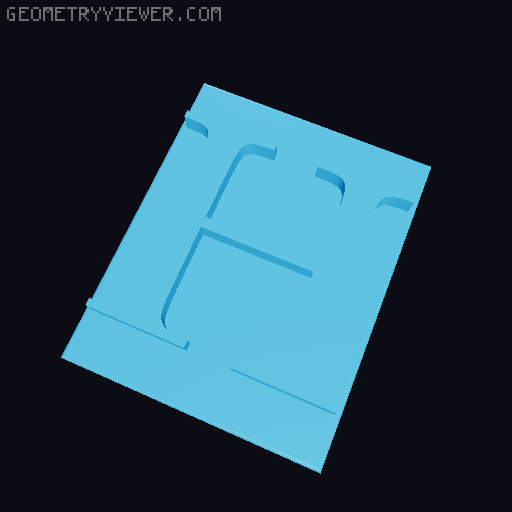 Customizable Name Plate 3D model thumbnail