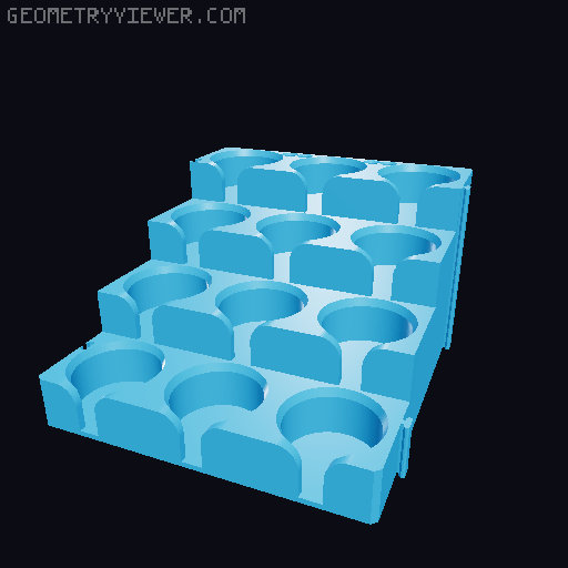 Vallejo / Citadel modular Paint rack 3D model thumbnail