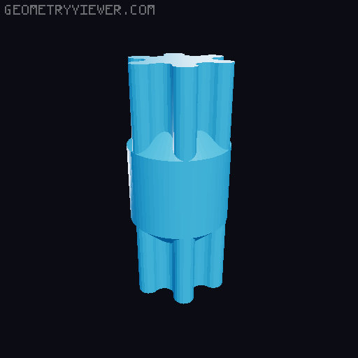 4 Stroke Flathead Boxer Engine 3D model thumbnail