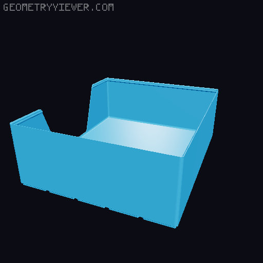 Gridfinity wall cutout collection 3D model thumbnail