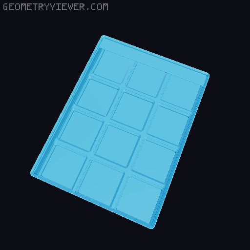 Gridfinity cups height 3 (25mm) collection 3D model thumbnail