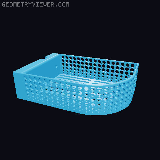 Shower Basket (XXL Circle Edition) 3D model thumbnail