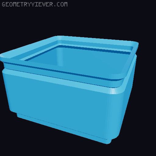 Gridfinity Box (Quick print, lite version, less filament!) 3D model thumbnail