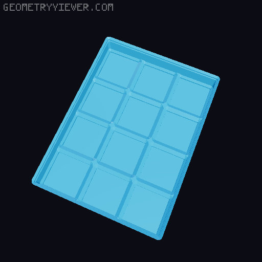 Gridfinity Box (Quick print, lite version, less filament!) 3D model thumbnail