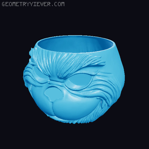 Grinch Bowl 3D model thumbnail
