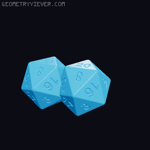 D20 Truck Nuts 3D model thumbnail