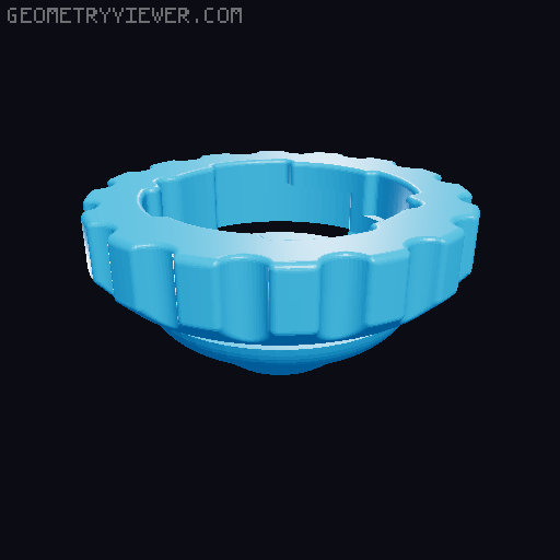 Custom Metal Fight Beyblade: Magnetic Compass 3D model thumbnail
