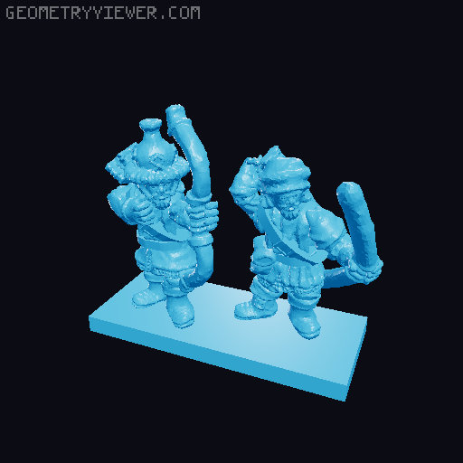Lake-Town Militia Archers 10mm Scale 3D model thumbnail