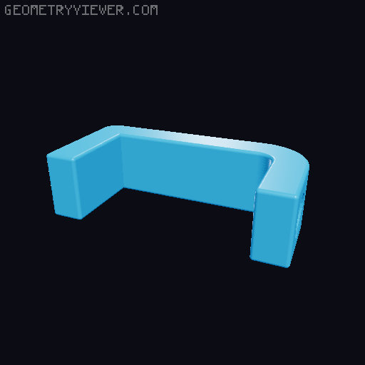 HSW clamp with longer connector 3D model thumbnail