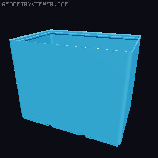 Ikea Alex Gridfinity cable bins 3D model thumbnail