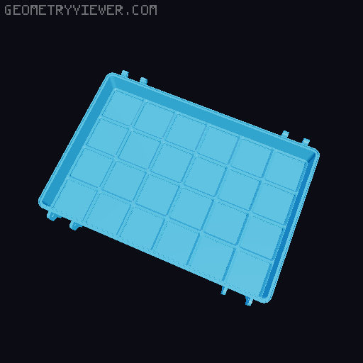 Rugged Gridfinity Box (Parametric) 3D model thumbnail