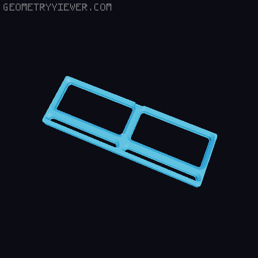 Gridfinity Clip Base - Half Grid Spacers 3D model thumbnail