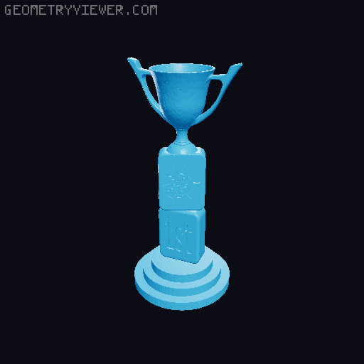 Mahjong Trophy 3D model thumbnail