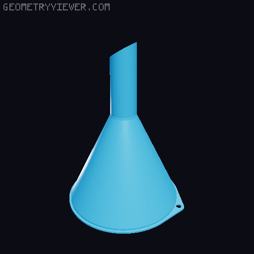 Funnels. Various sizes 25mm to 200mm 3D model thumbnail