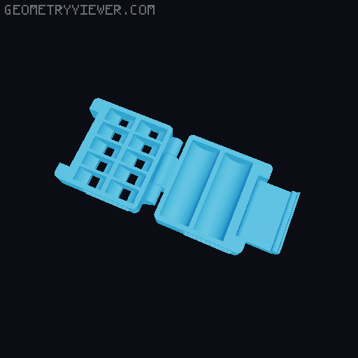 LR44 Battery storage Case - Quick and Easy print - print-in-place 3D model thumbnail