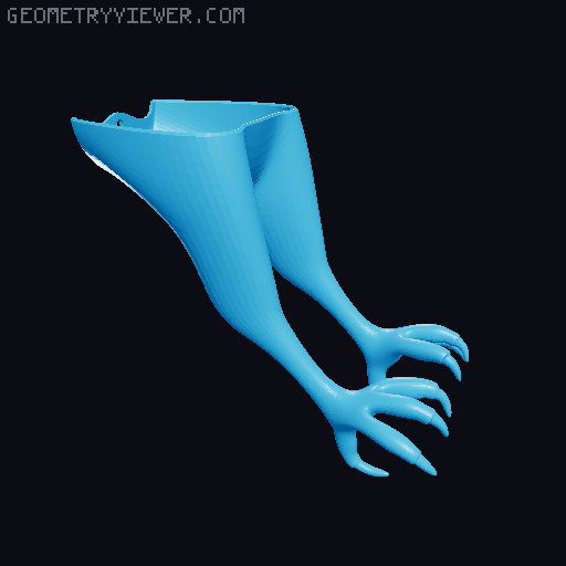 Schöner Falke mit hellen Flügeln 3D model thumbnail