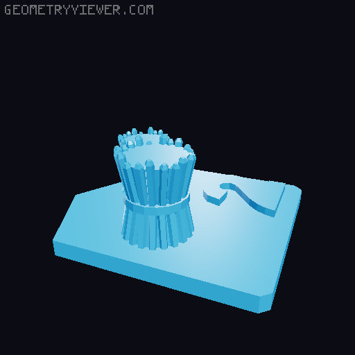 Catan Tiles grain/Dessert and harbor pieces 3D model thumbnail