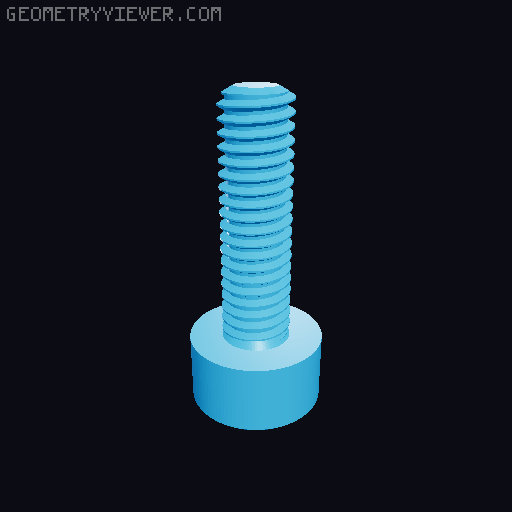 Hundreds of Metric Allen Screws with Cylindrical Head M2 up to M64 3D model thumbnail