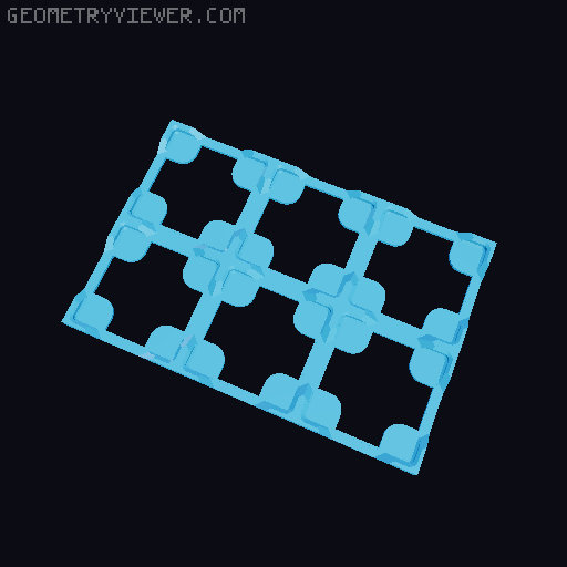 Thin Gridfinity Magnet Base - up to 12x12 3D model thumbnail