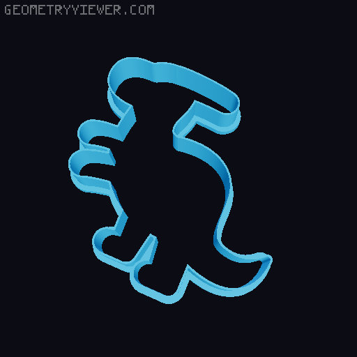 34 Dinosaur cookie cutters / cutter [Dinosaurus vykrajovátka] 3D model thumbnail