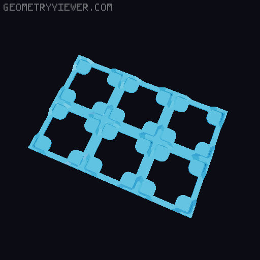 Thin Gridfinity Magnet Base - up to 12x12 3D model thumbnail