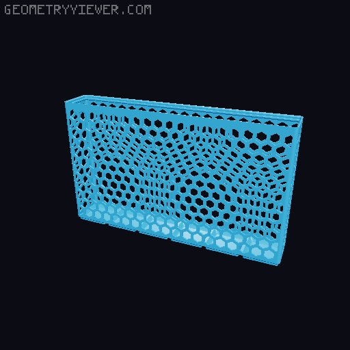 Gridfinity Hex Bins Light all sizes 3D model thumbnail