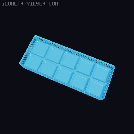 Gridfinity Hex Bins Light all sizes 3D model thumbnail