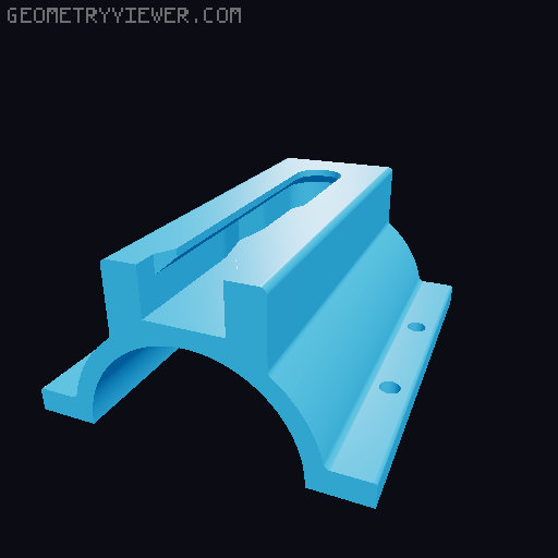Bike Cable Lock Holder 3D model thumbnail