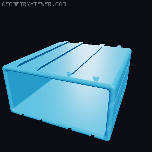 Modular Small Parts Drawers 3D model thumbnail