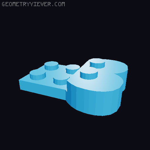 Lego Dog Tag 3D model thumbnail