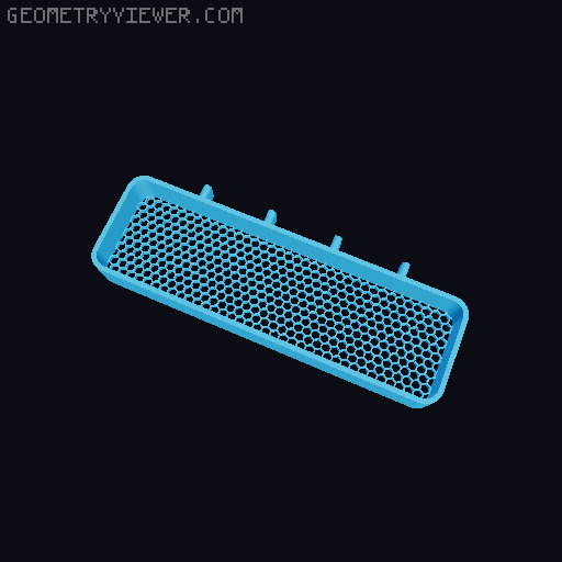 Bin for Ikea skadis - 564 models - hooks need support 3D model thumbnail
