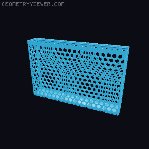 Gridfinity Hex Bins Light all sizes 3D model thumbnail