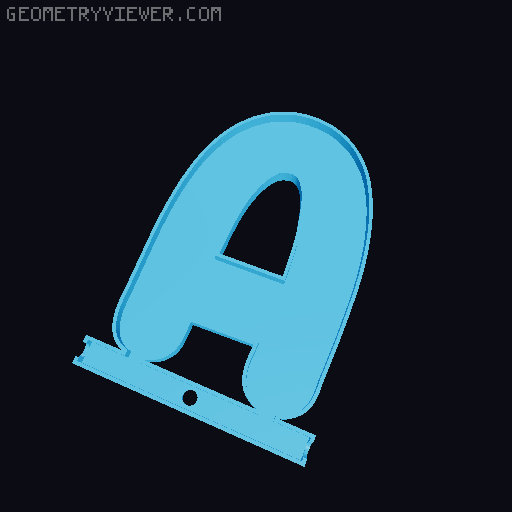Glowing WLED or LED all alphabet letters and all numbers 8.5 cm high 3D model thumbnail
