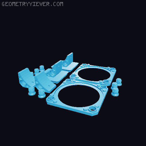 Cable Standard Spool Holder Gridfinity - customizable 3D model thumbnail