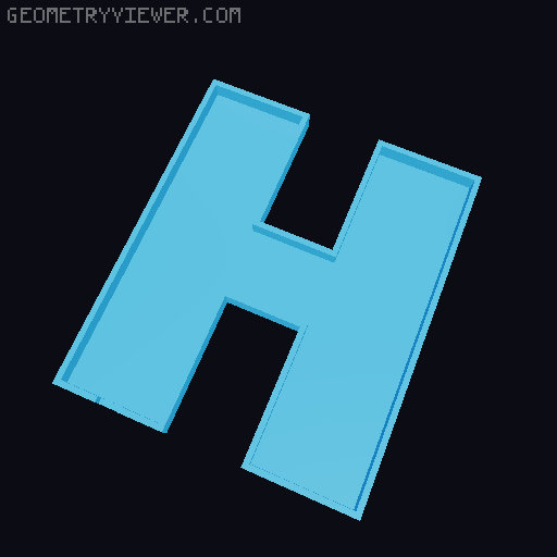 Glowing LED all alphabet letters and all numbers 6 cm high 3D model thumbnail