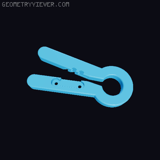 Filament double cutter 45° 3D model thumbnail
