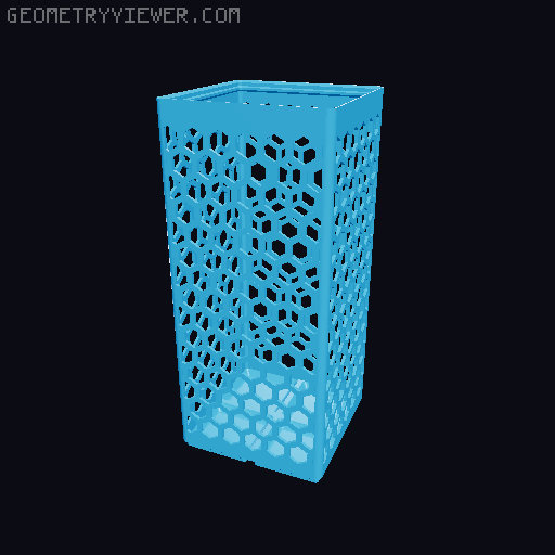 Gridfinity Hex Bins Light all sizes 3D model thumbnail