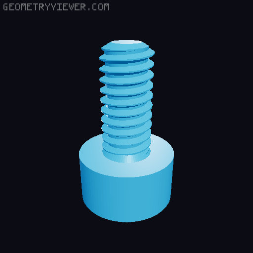 Hundreds of Metric Allen Screws with Cylindrical Head M2 up to M64 3D model thumbnail