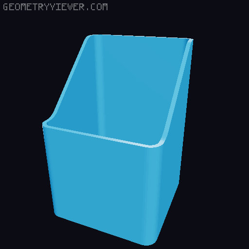 Bin for Ikea skadis - 564 models - hooks need support 3D model thumbnail